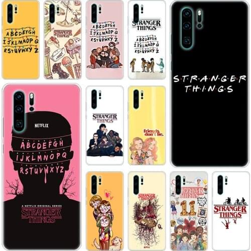 Cartoon Stranger Things Silicone Phone Case for Huawei P50 P40 Pro P30 Lite P20 Pro P8 Lite 2017 P Smart Z 2020 2021 Soft Cover