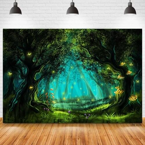 Fairytale Vintage Forest Jungle Birthday Party Backdrops Photography Dreamy Wonderland Backgrounds For Photo Studio Photophone