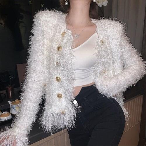 Loose and lazy sweater womens 2020 new knitted cardigan fashion foreign celebrity temperament show thin V-neck top