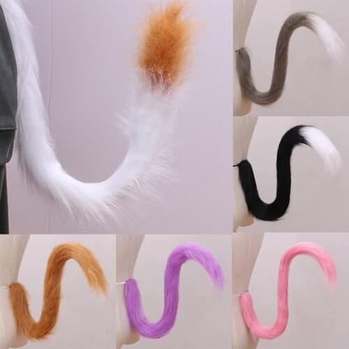 1PCs Creative Japan Anime Fox Tail Cosplay Prop Fox Ear Tail Plush Cat Wolf Ears Fur Hairpin Halloween Party Gift Costume Props