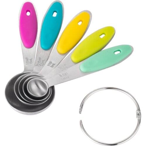 10Pcs Measuring Cups Premium Stackable Kitchen Measuring Spoon Set Stainless Steel Measuring Cups Spoons Set Baking Accessories