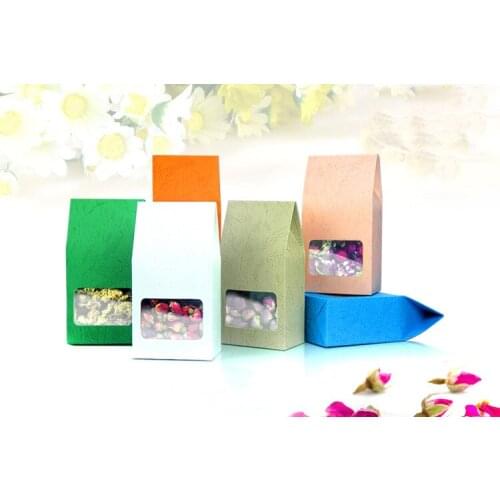 100pcs/lot 8cm+15.5cm+5cm embossed organist square window boxes ziplock bag food bags