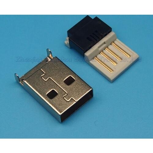 25set 2 in 1 DIY USB A Male Plug Solderless USB connector