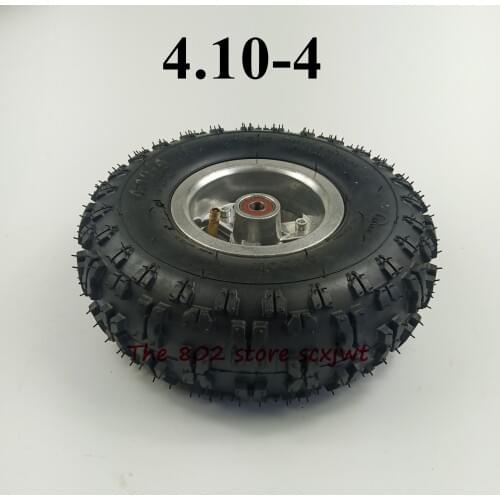 4.10-4 Tires Wheel 4.10-4 Inch Ultra-wearable Tyre &inner Tube & Hub Rims for Electric Tricycle Scooter 4 Wheeled Vehicle ATV
