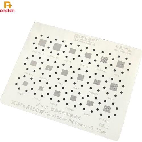 Amao Bga Reballing Stencil For Mobile Phone Qualcomm Small Power IC For PM6150 PM8150 PM562 PM660D PM632 PM670 Power Plant Net