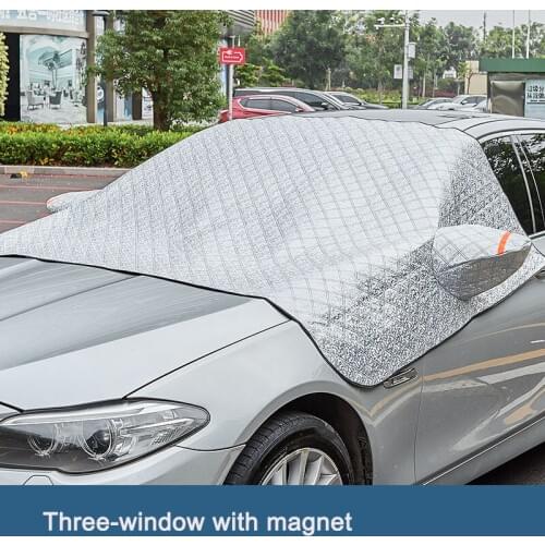 Car Sunshade Three-window with magnet Winter Car Snow Shield Thickened car Front Windshield Frost Resistant and Light-Resistant