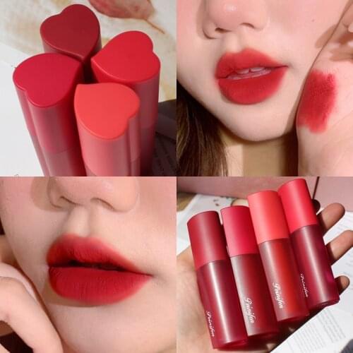 Peinifen Velvet Lipstick Matte Texture Silky Lip Gloss Waterproof Long Lasting Rich Color Lip Stick Sexy Red Lip Makeup TSLM2