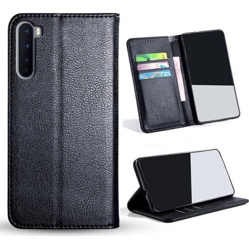 Wallet Case For OnePlus Nord Coque Funda Classic PU Leather No Magnet Card Slot Filp Cover For OnePlus Nord Case