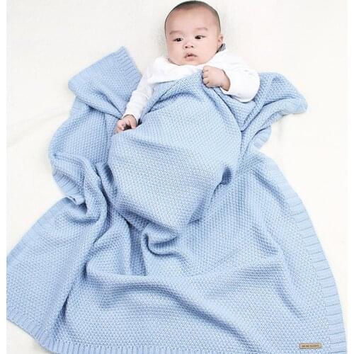 Baby Blanket Knitted Newborn Swaddle Wrap Blankets Super Soft Toddler Blankets Stroller Bedding Basket Quilt Child Accessory