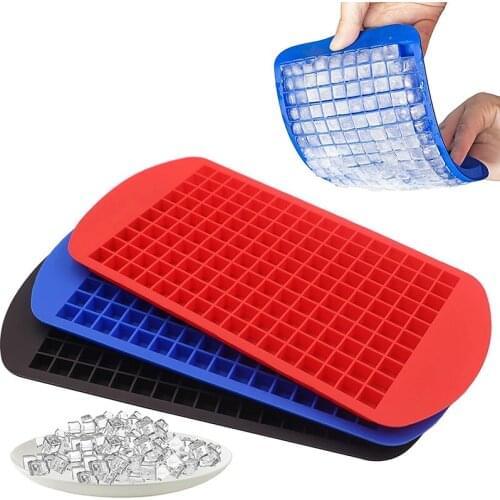 Food Grade Silicone Mini Ice Cube Trays 160 Crushed Bar Ice Cube Molds Chilling Whiskey Cocktail Ice Maker Kitchen Accessories