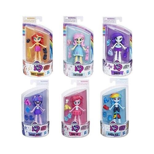 Hasbro My Little Pony Twilight Sparkle Rainbow Dash Applejack Rarity Fluttershy Pinkie Pie Mini Doll Girl Toy