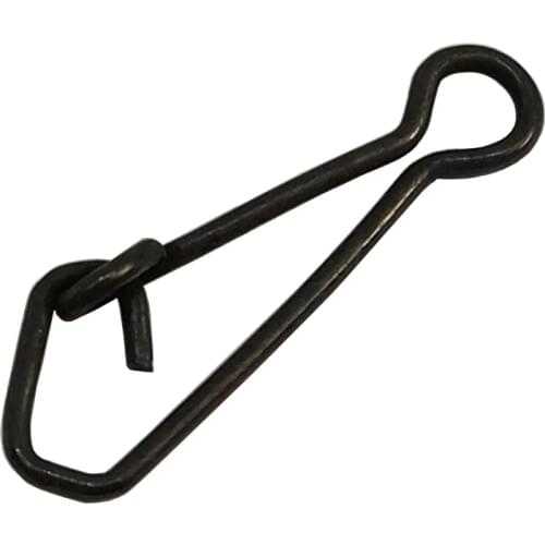 20pcs/lot Hooked Snaps Carp Fishing Tackle Test 61LB Matte Black Fishing Connector For Hook Lure