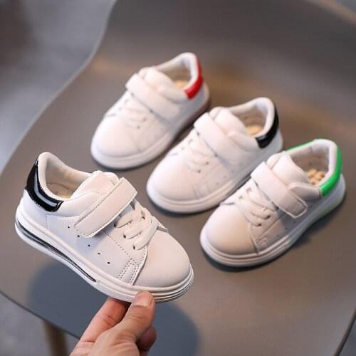 Autumn Girls Boys Sport Shoes Antislip Soft Bottom Children Baby Sneakers Kids Flat Sneakers White Canvas Shoes Toddler Shoes N3