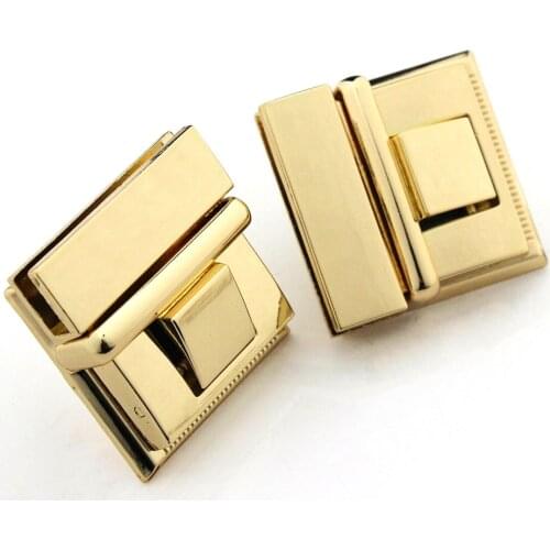 1pcs Metal Push Lock Square Fashion Durable Refined Closure Parts for DIY Handbag Shoulder Bag Purse Hardware Accessories CLOXY