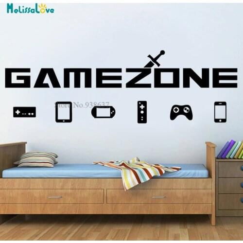 Gamezone Boy Room Stiskcer Funny Electronic equipment Icon Playroom Nursery Home Decal Removable Vinyl Wall Stickers BB978