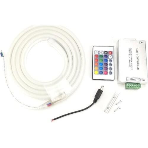 12V Neon RGB LED 5050 80 led/m Strip Light Magical Lighting for Cabinet Car Advertisement Sign Decor with Remote Controller