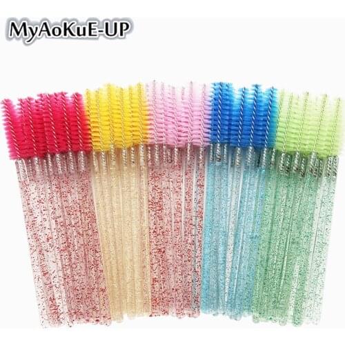 New Color Make Up brushes Cosmetic Eyelashes Crystal Eyelash brushes Diamond Applicator eyelash mascara wands brush tools