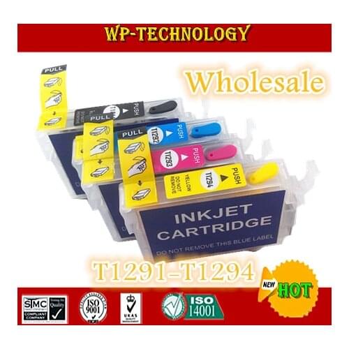 [Wholesale] Full ink Refill cartridge suit for T1291 - T1294,suit for Epson SX230/235W/420W/425W/430W/435W/438W/440W,ARC chips