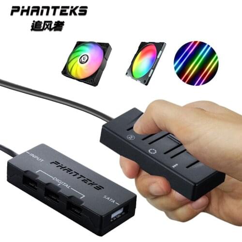 PHANTEKS 5V-3Pin D-RGB Controller Fan Holos Light Strip Spliter Support Sync Motherboard,PH_CTHUB_DRGB_01
