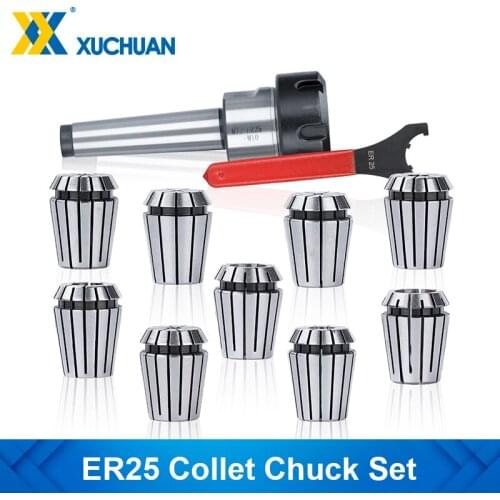 ER25 Spring Collet 3-16mm with UM Type ER Nut Wrench and MTB2/MTB3/MTB4/MTA2/MTA3/MTA4 Morse Taper CNC Lathe Tool Holder