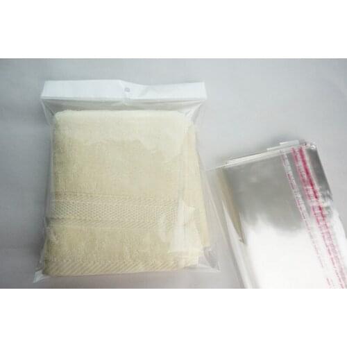 Retail Storage Pouch Self Adhesive Seal OPP Bag with Hanging Hole Transparent Plastic Bags Pencil Packing Sack Clear Poly Pack