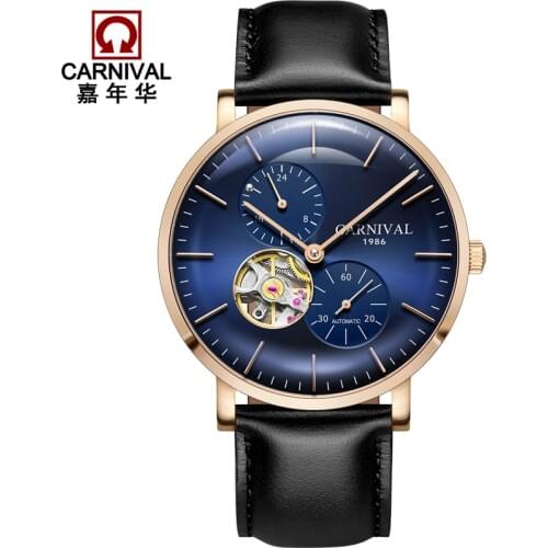 Switzerland Carnival Watch Men Automatic Mechanical Brand Luxury Men Watches Sapphire reloj hombre Waterproof Clock C8024G-7
