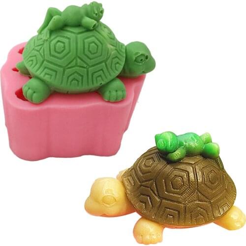 DIY Turtle Shape Silicone Mold Cake Decoration Fondant Cake 3D Mold Soap Mold Food Grade Chocolate Gum Paste Soap Molds