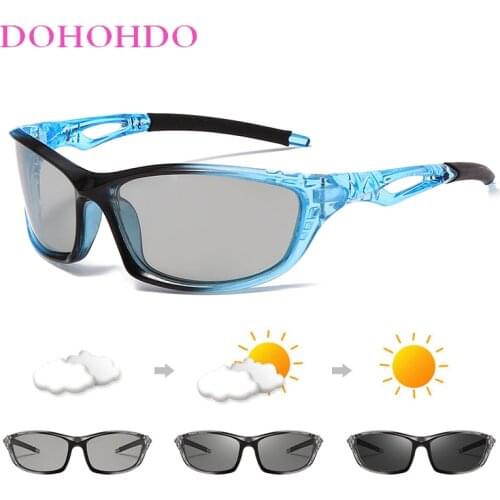 DOHOHDO Photochromic Sunglasses Men Polarized Chameleon Glasses Vintage Anti-glare Driving Goggles Sun Glasses Women Oculos UV