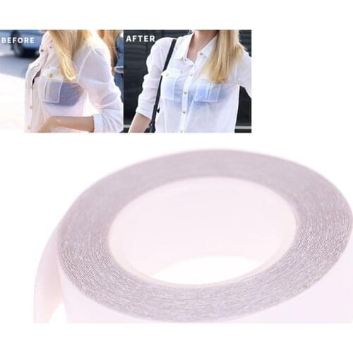 5M Waterproof Dress Cloth Tape Double-sided Secret Body Adhesive Breast Bra Strip Safe Transparent Clear Lingerie Tape