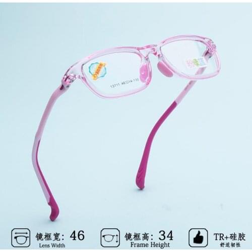 High quality glasses new childrens glasses frame light silicone tr90 sports non-slip independent nose pads two-color 3711