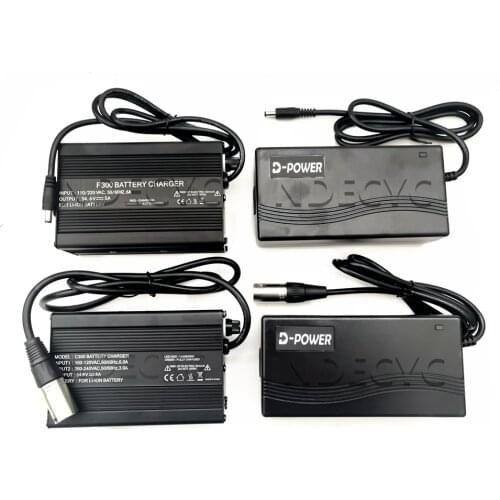 54.6V 2A/4A/5A Charger for 48V Li-ion e-bike Electric Bicycle Battery DC2.1 Plug XLR Plug