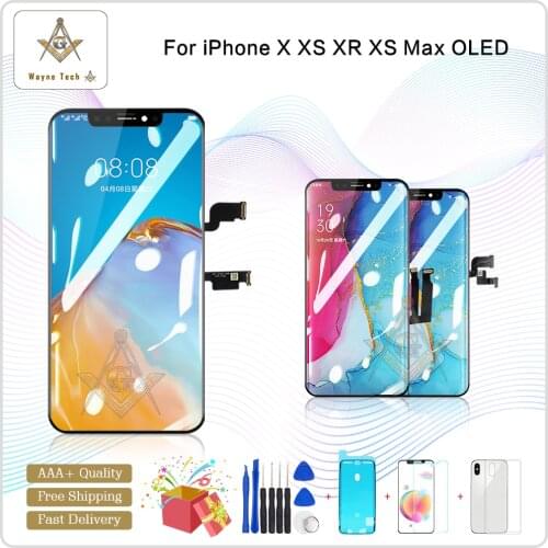 Grade AAA Amoled OLED Display For iPhone X XS XR LCD Glass 3D Touch Screen Assembly Replacement Cold Frame Great Pakcage