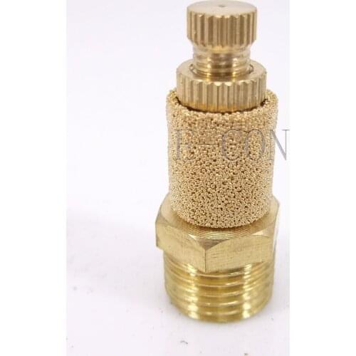 1pc Sinter Bronze Pneumatic Muffler Silencer Air Flow Speed Control 1/4" Valve FREE SHIPPING