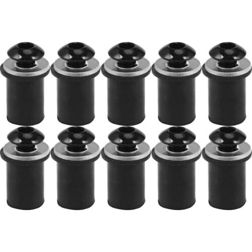 10Pcs/Set M5 Bolts Motorcycle Metric Rubber Well Nuts Windscreen Fairing Cowl Universal for Windshield Accessories