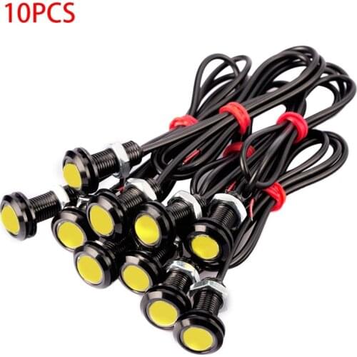10PCS/lot 9W 18 23mm 12V DC White LED Eagle Eye Light Car Fog DRL Backup Parking Signal