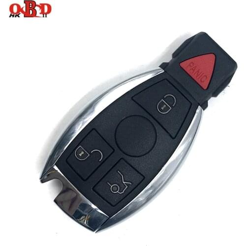 HKOBDII 4 Buttons Smart Remotes Car Key 315/433MHz for For Mercedes Benz MB 2000+ NEC BGA Type Remote Key Fob With Blade+Logo