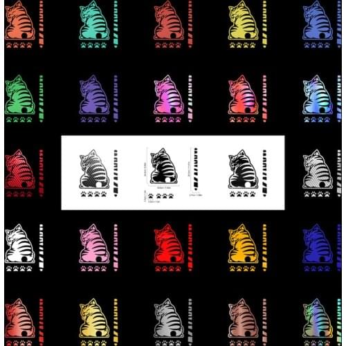 Tancredy Car Cartoon Cat Sticker for Car Styling Vinyl Body Window Glue Wiper Stickers and Decals Auto Decoration DIY Stickers