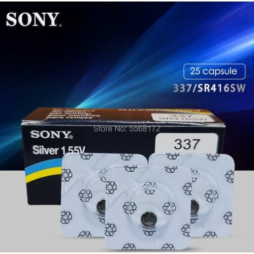25pcs For Sony New Single grain 337 SR416SW 623 D337 V337 SP337 Watch Battery Button Coin Cell For Watch Car Remotes