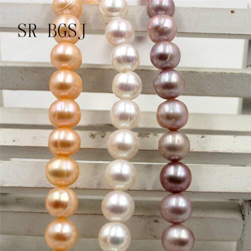Free Shipping 4 Colors AA Grade 9-10mm Round Freshwater Pearl Wholesale Jewelry DIY Beads Strand 15"