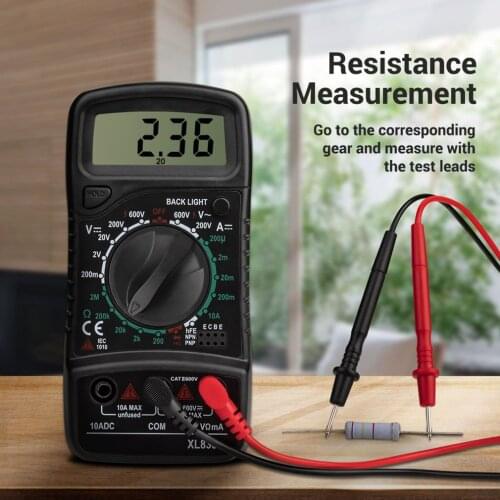 Hot XL830 Mini Digital Multimeter 1999 Counts AC/DC Voltage Current Resistance Frequency Tester True RMS NCV Meter
