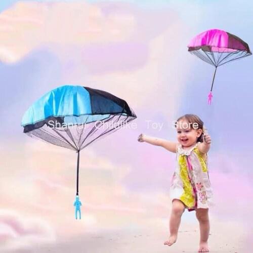 Hand Throwing Parachute Kids Outdoor Funny Toys Game Play Educational Toys for Children Fly Parachute Sport Mini Soldier Running