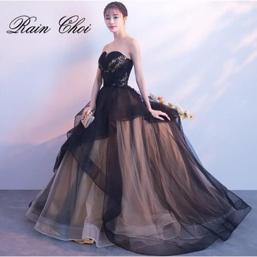 Floor-length Sleeveless Formal Prom Party Gowns Long Evening Dresses 2020