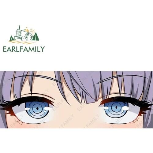 EARLFAMILY 15cm x 5.6cm Anime Hotaru Shidare Eyes Slap Car Sticker Vinyl Decal Car Styling JDM Classic Peek Girl Stickers
