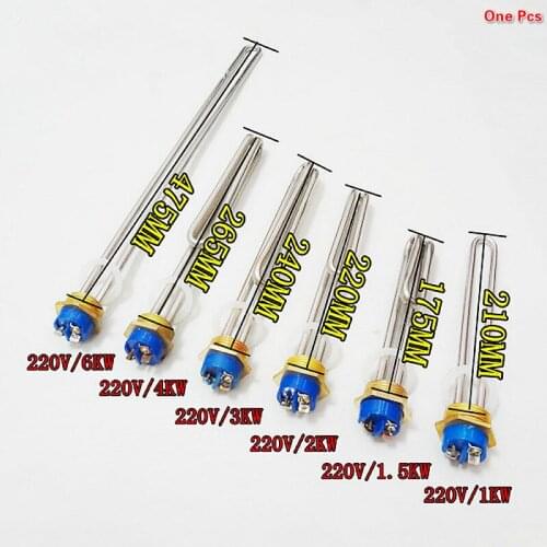 Water Heater Element AC220V 1-6KW Electric Water Immersion Tubular Water Heater Pipe Foldback Screw for Solor Water Heater Tank