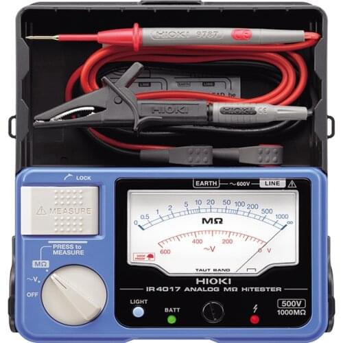 HIOKI IR4017-20 Single-Range 500V/1000 megohm Analog Reliable and Efficient Insulation Resistance Tester