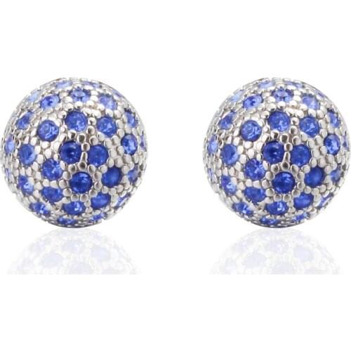HYX Luxury Fashion cufflinks for mens Brand cuff buttons cuff links High Quality Blue crystal ball abotoaduras Jewelry