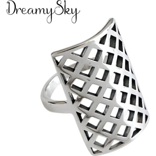 Fashion Female Geometric Hollow Finger Rings For Women Lover Wedding Jewelry Party Trendy Statement Rings Wholesale