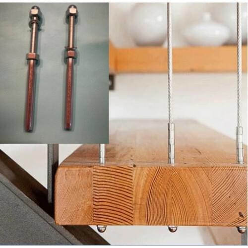 Freeshipping 316L Stainless Steel Cable Wire Rope Press and Latch Cable Tensioner for Stair Systems