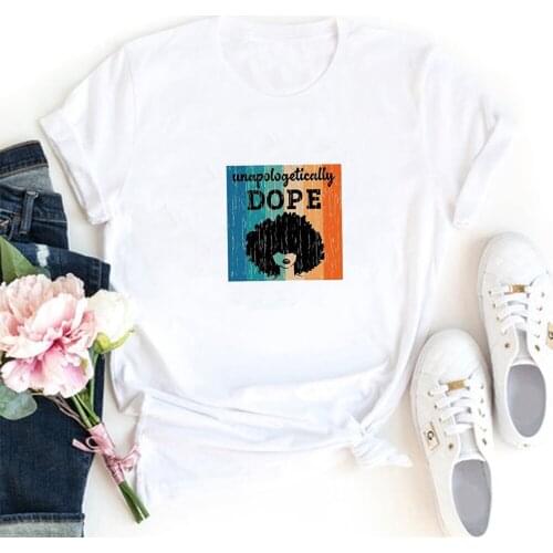 Unapologetically Dope T Shirt Women Round Neck Short Sleeve Tee Women Cotton Tshirt Women Cute E Girl Graphics Femme T-shirts