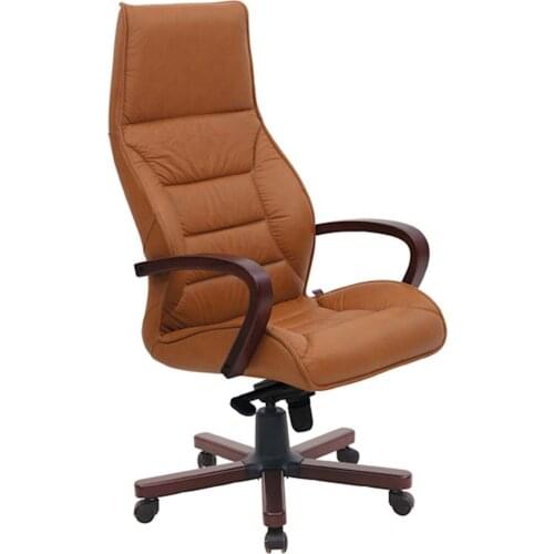 Space Office Arel Manager Chair-Orange-Wood